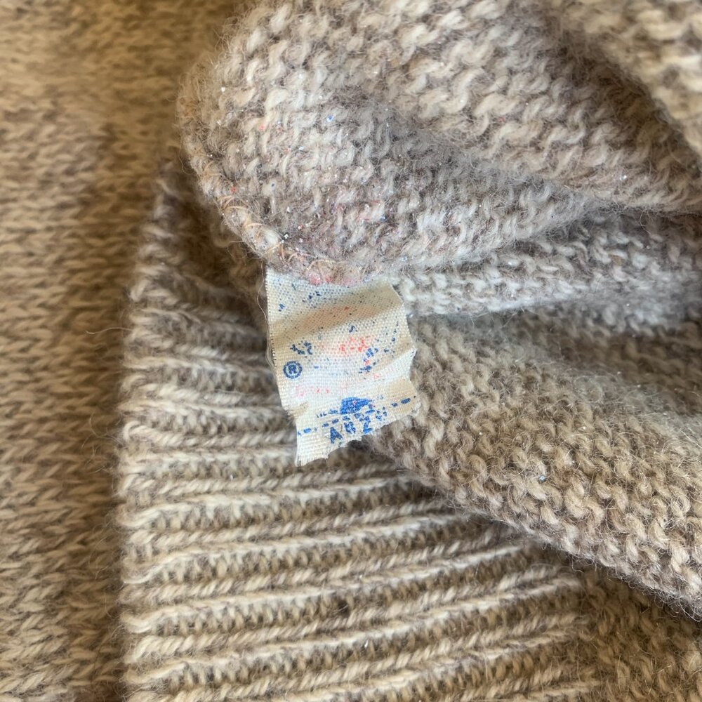 VINTAGE Continental Oatmeal Crewneck Wool Sweater Made in USA - Picture 10 of 10